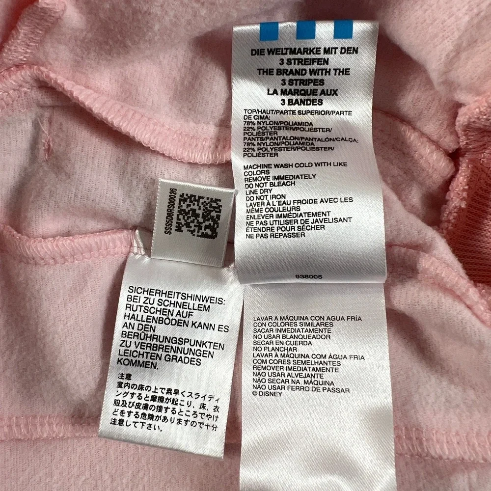 Adidas Goofy Superstar Tracksuit Kids 9M Pink Disney Zip Jacket Pants‎ Vintage